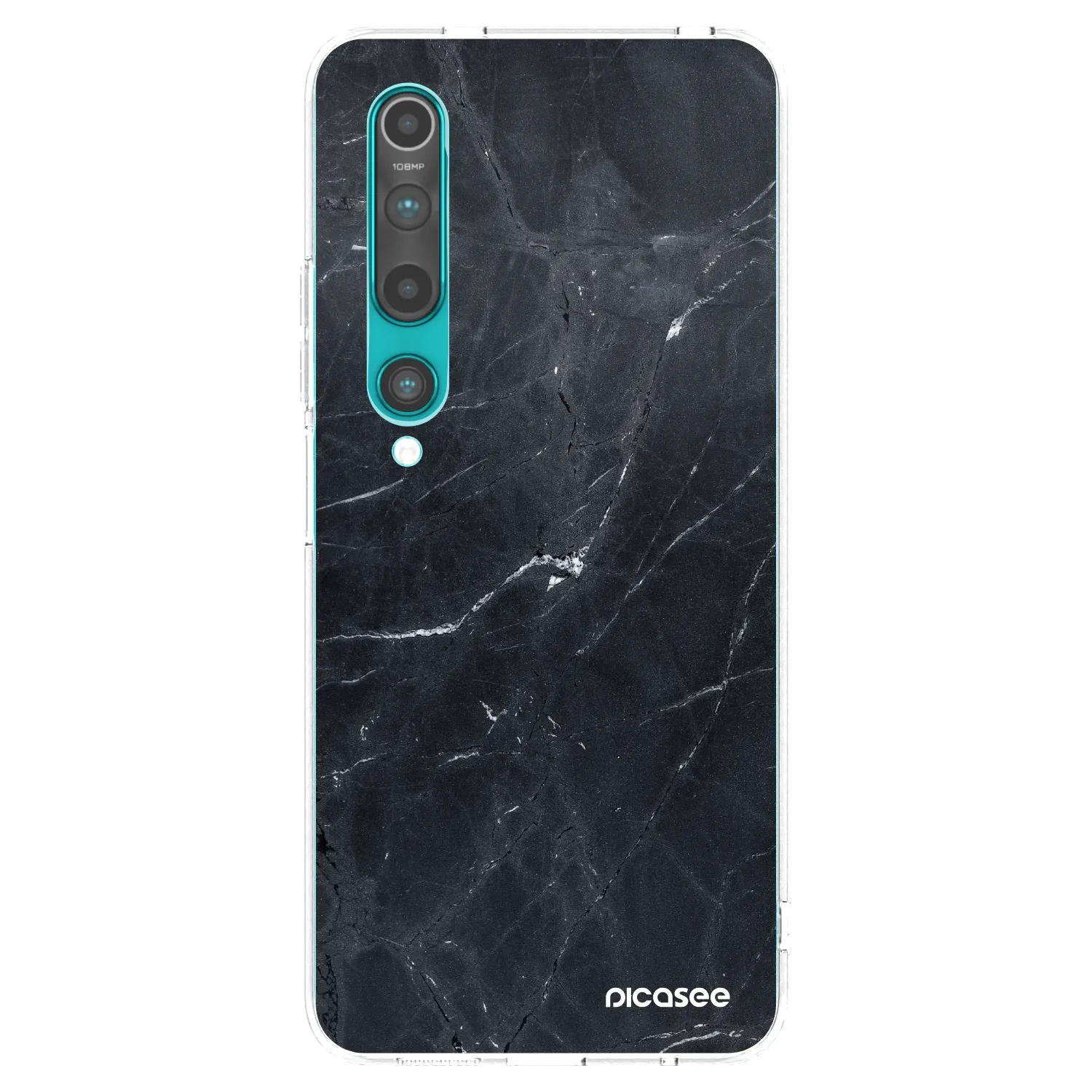 Picasee husă transparentă din silicon pentru Xiaomi Mi 10 - Black marble