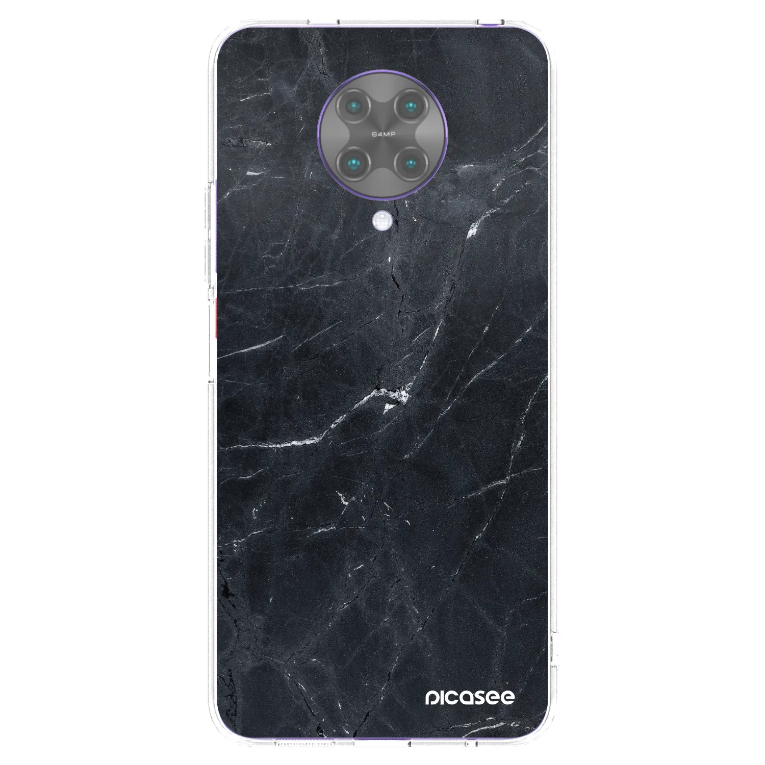 Picasee husă transparentă din silicon pentru Xiaomi Poco F2 Pro - Black marble