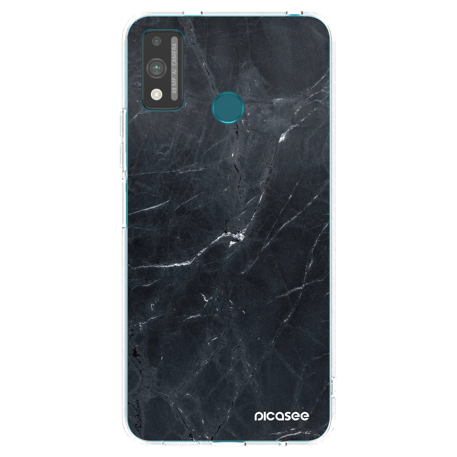 Picasee husă transparentă din silicon pentru Honor 9X Lite - Black marble