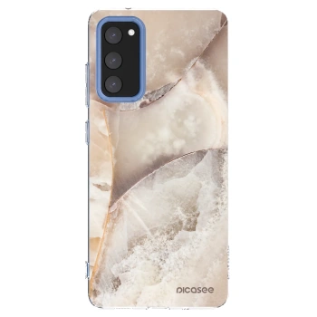 Picasee husă transparentă din silicon pentru Samsung Galaxy S20 FE - Cream marble