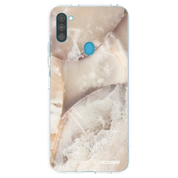 Picasee husă transparentă din silicon pentru Samsung Galaxy M11 - Cream marble