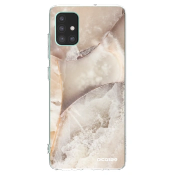 Picasee husă transparentă din silicon pentru Samsung Galaxy M51 M515F - Cream marble
