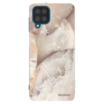 Picasee husă transparentă din silicon pentru Samsung Galaxy A12 A125F - Cream marble