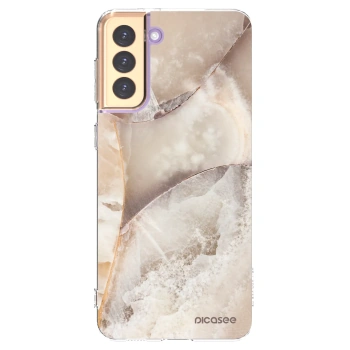 Picasee husă transparentă din silicon pentru Samsung Galaxy S21+ 5G G996F - Cream marble