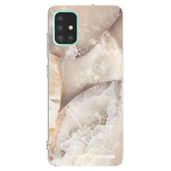 Picasee husă transparentă din silicon pentru Samsung Galaxy M31s - Cream marble