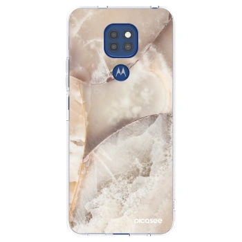 Picasee husă transparentă din silicon pentru Motorola Moto G9 Play - Cream marble