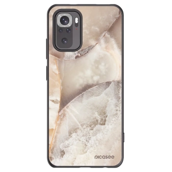 Picasee husă neagră din silicon pentru Xiaomi Redmi Note 10 - Cream marble