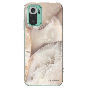 Picasee husă transparentă din silicon pentru Xiaomi Redmi Note 10 Pro - Cream marble