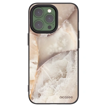 Picasee husă neagră din silicon pentru Apple iPhone 13 Pro - Cream marble