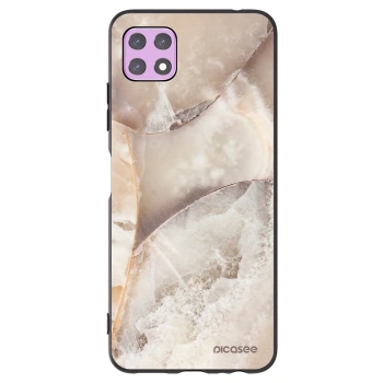 Picasee husă neagră din silicon pentru Samsung Galaxy A22 A226B 5G - Cream marble
