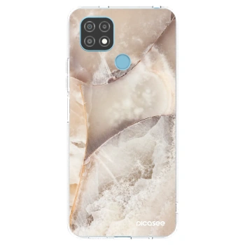 Picasee husă transparentă din silicon pentru Realme C21 - Cream marble