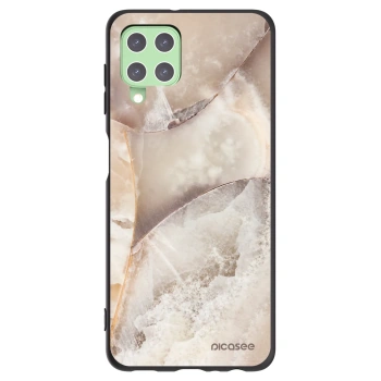 Picasee husă neagră din silicon pentru Samsung Galaxy A22 A225F 4G - Cream marble