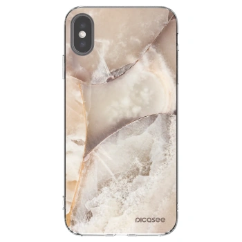 Picasee husă transparentă din silicon pentru Apple iPhone XS Max - Cream marble