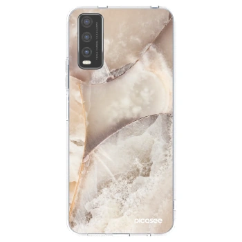 Picasee husă transparentă din silicon pentru Vivo Y20s - Cream marble