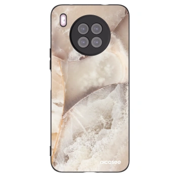 Picasee husă neagră din silicon pentru Huawei Nova 8i - Cream marble