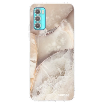 Picasee husă transparentă din silicon pentru Motorola Moto G60 - Cream marble