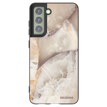 Picasee husă neagră din silicon pentru Samsung Galaxy S21 FE 5G - Cream marble
