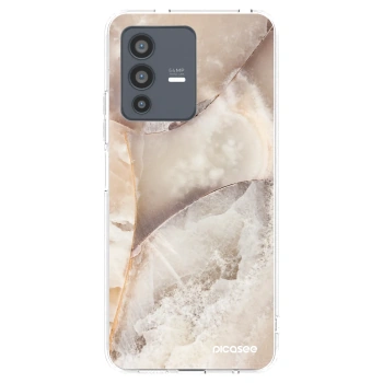 Picasee husă transparentă din silicon pentru Vivo V23 5G - Cream marble