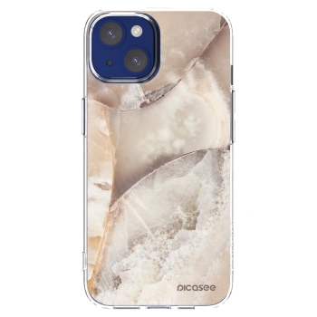 Picasee husă transparentă din silicon pentru Apple iPhone 14 - Cream marble