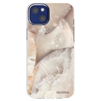 Picasee husă transparentă din silicon pentru Apple iPhone 14 Plus - Cream marble