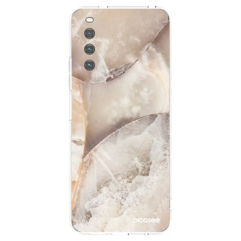 Picasee husă transparentă din silicon pentru Sony Xperia 10 IV 5G - Cream marble