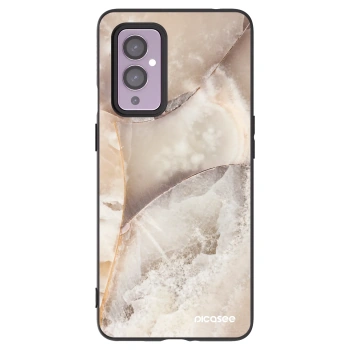 Picasee husă neagră din silicon pentru OnePlus 9 - Cream marble