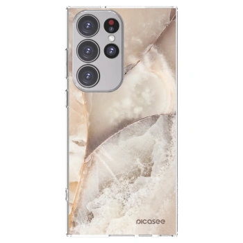 Picasee husă transparentă din silicon pentru Samsung Galaxy S23 Ultra 5G - Cream marble