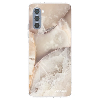 Picasee husă transparentă din silicon pentru Motorola Moto G62 - Cream marble