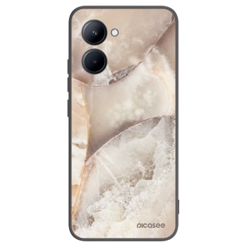 Picasee husă neagră din silicon pentru Realme C33 (2023) - Cream marble