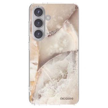 Picasee husă transparentă din silicon pentru Samsung Galaxy S24 S921B 5G - Cream marble