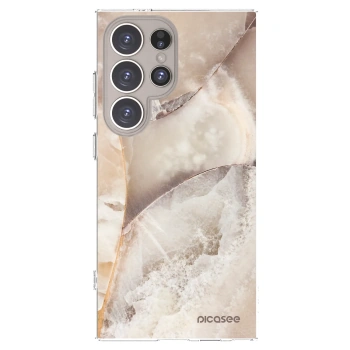 Picasee husă transparentă din silicon pentru Samsung Galaxy S24 Ultra S928B 5G - Cream marble
