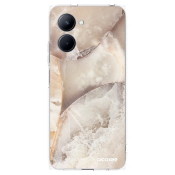 Picasee husă transparentă din silicon pentru Realme C33 (2023) - Cream marble