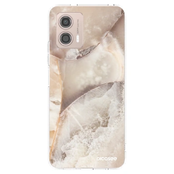 Picasee husă transparentă din silicon pentru Motorola Moto G53 5G - Cream marble
