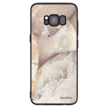 Picasee husă neagră din silicon pentru Samsung Galaxy S8 G950F - Cream marble