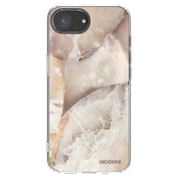Picasee husă transparentă din silicon pentru Apple iPhone 16e - Cream marble