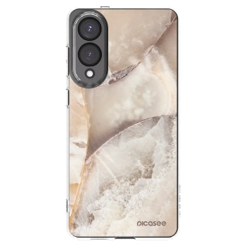 Picasee husă transparentă din silicon pentru Samsung Galaxy S25 Edge 5G - Cream marble