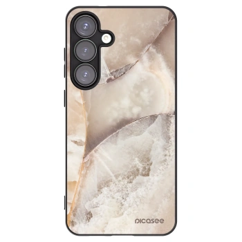 Picasee husă neagră din silicon pentru Samsung Galaxy S25+ 5G - Cream marble