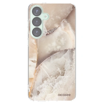 Picasee husă transparentă din silicon pentru Samsung Galaxy S25+ 5G - Cream marble