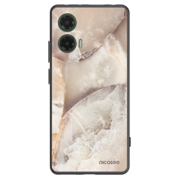 Picasee husă neagră din silicon pentru Motorola Moto G35 5G - Cream marble