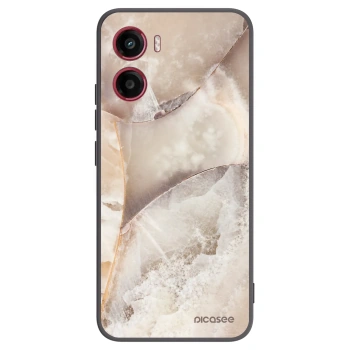 Picasee husă neagră din silicon pentru Motorola Moto G05 - Cream marble