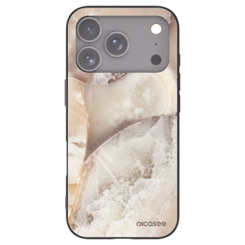 Picasee husă neagră din silicon pentru Apple iPhone 17 Pro - Cream marble