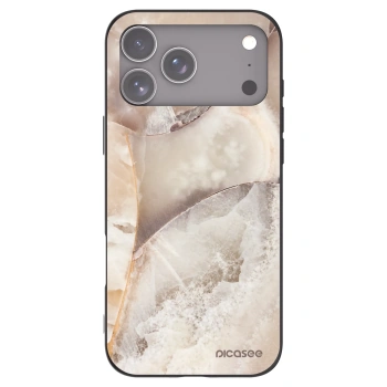 Picasee husă neagră din silicon pentru Apple iPhone 17 Pro Max - Cream marble