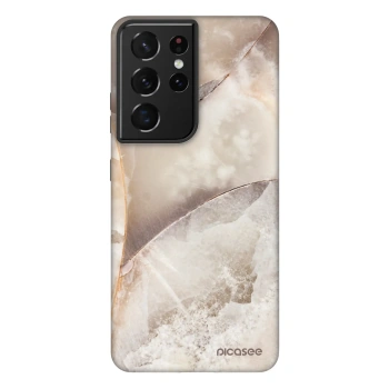 Picasee Fashion Case pentru Samsung Galaxy S21 Ultra 5G G998B - Cream marble