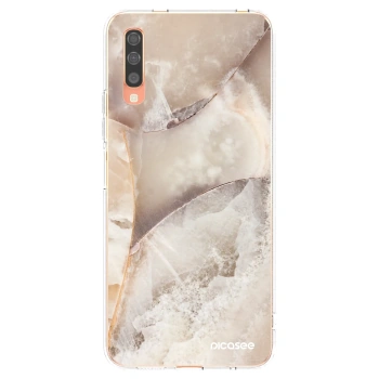 Picasee husă transparentă din silicon pentru Samsung Galaxy A70 A705F - Cream marble