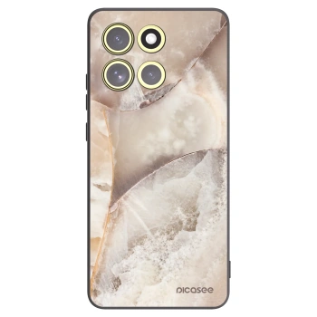 Picasee husă neagră din silicon pentru Motorola Moto G86 5G - Cream marble