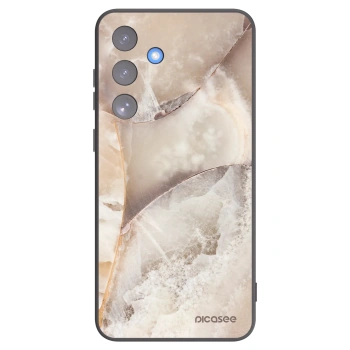 Picasee husă neagră din silicon pentru Samsung Galaxy S25 FE 5G - Cream marble