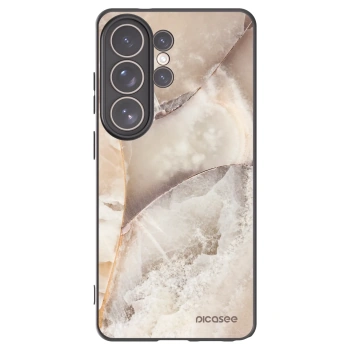 Picasee husă neagră din silicon pentru Samsung Galaxy S26 Ultra - Cream marble