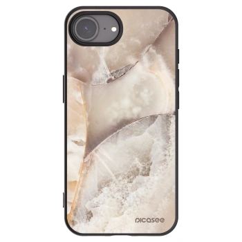 Picasee husă neagră din silicon pentru Apple iPhone 17e - Cream marble
