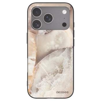 Picasee husă neagră din silicon pentru Apple iPhone 18 Pro - Cream marble