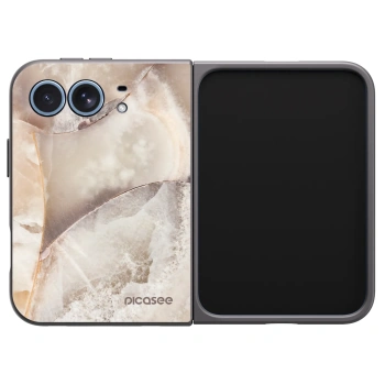 Picasee husă neagră din silicon pentru Apple iPhone Duo - Cream marble